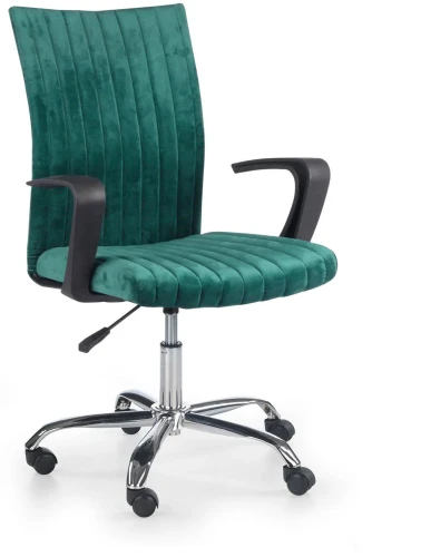 Fotel gabinetowy Doral obrotowy młodzieżowy ciemny zielony