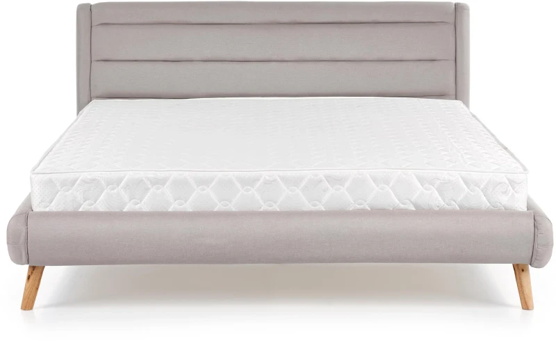 Łóżko podwójne Elanda 160x200cm jasny popiel