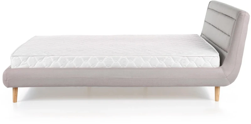 Łóżko podwójne Elanda 160x200cm jasny popiel