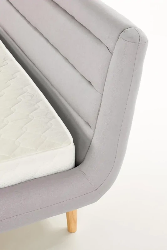 Łóżko podwójne Elanda 160x200cm jasny popiel