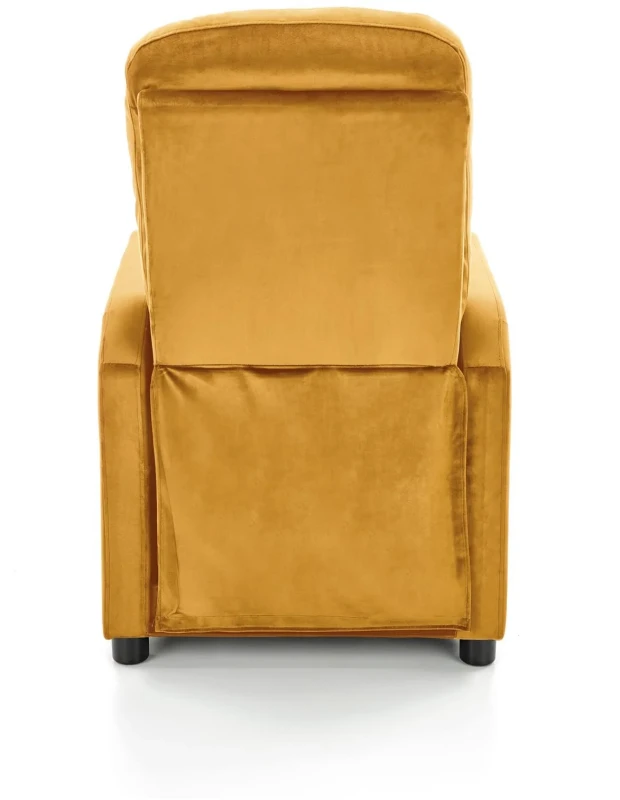 Fotel wypoczynkowy Felipe 2 z podnóżkiem do salonu musztardowy