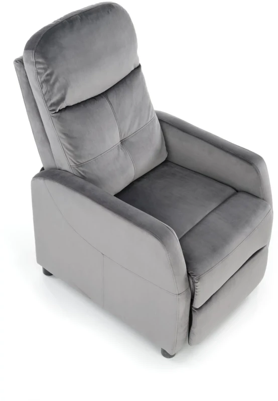 Fotel wypoczynkowy Felipe 2 z podnóżkiem do salonu popielaty