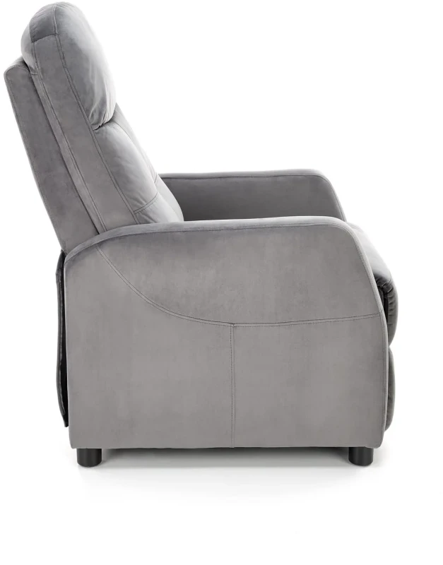 Fotel wypoczynkowy Felipe 2 z podnóżkiem do salonu popielaty