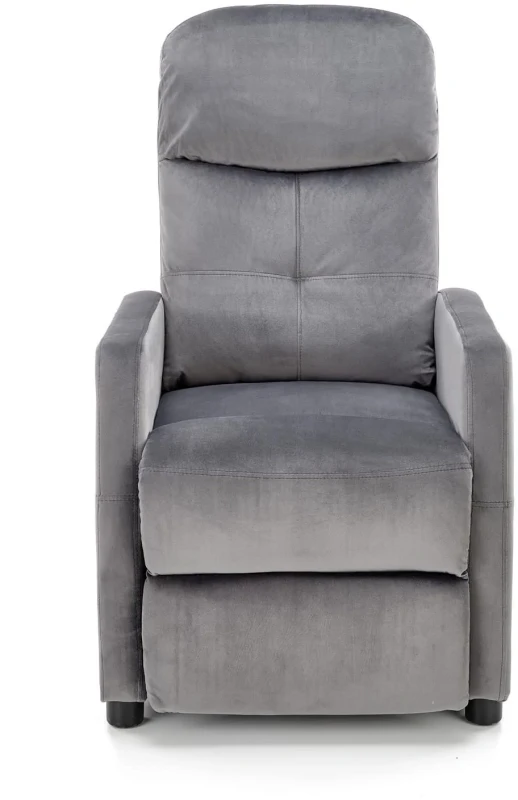 Fotel wypoczynkowy Felipe 2 z podnóżkiem do salonu popielaty