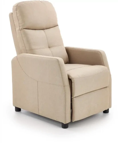 Fotel wypoczynkowy Felipe z podnóżkiem do salonu beżowy