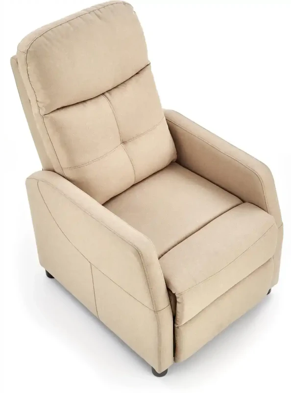 Fotel wypoczynkowy Felipe z podnóżkiem do salonu beżowy