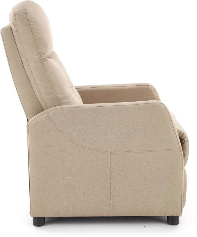 Fotel wypoczynkowy Felipe z podnóżkiem do salonu beżowy