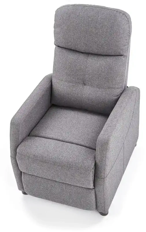 Fotel wypoczynkowy Felipe z podnóżkiem do salonu popielaty