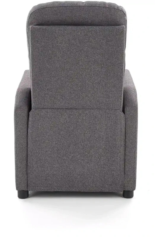 Fotel wypoczynkowy Felipe z podnóżkiem do salonu popielaty