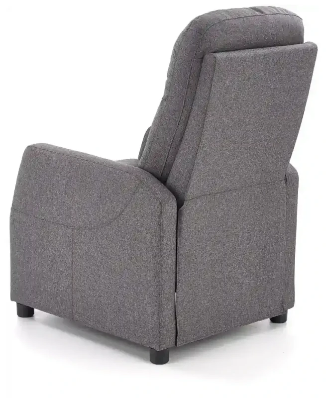 Fotel wypoczynkowy Felipe z podnóżkiem do salonu popielaty