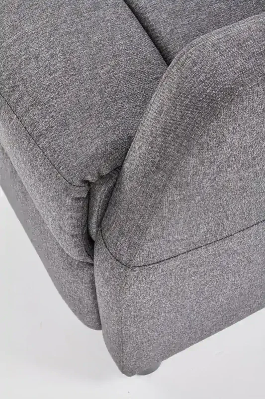 Fotel wypoczynkowy Felipe z podnóżkiem do salonu popielaty