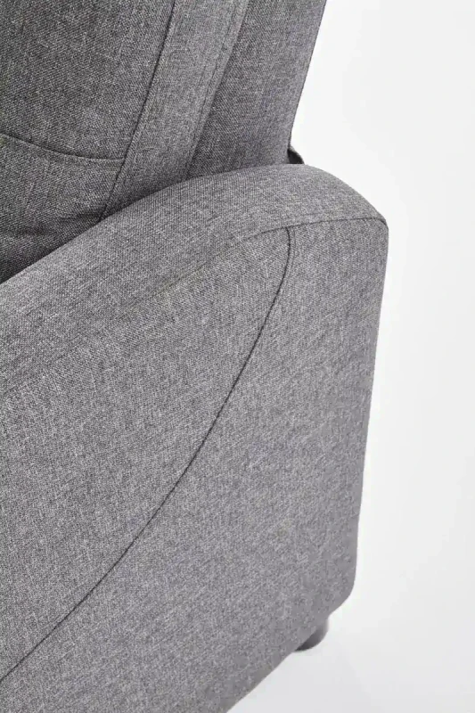 Fotel wypoczynkowy Felipe z podnóżkiem do salonu popielaty