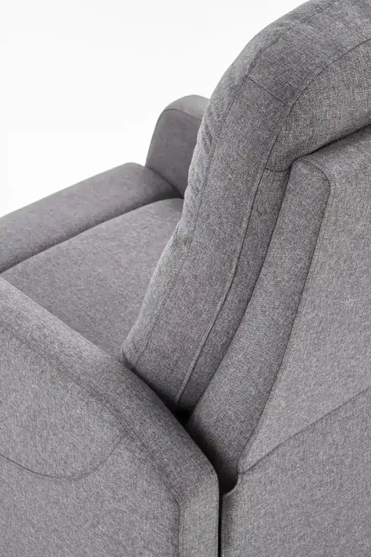 Fotel wypoczynkowy Felipe z podnóżkiem do salonu popielaty