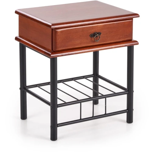 Szafka nocna Fiona z szufladą czereśnia ant/czarny