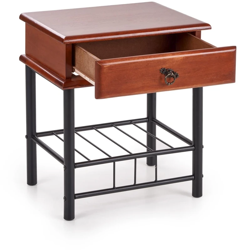 Szafka nocna Fiona z szufladą czereśnia ant/czarny