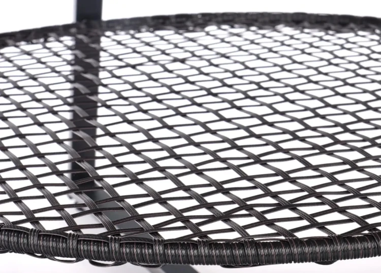 Ława okrągła Florence 80cm dwupoziomowa blat dąb naturalny/czarny