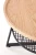 Ława okrągła Florence 80cm dwupoziomowa blat dąb naturalny/czarny