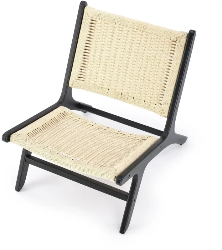 Fotel wypoczynkowy Foden do salonu naturalny/czarny