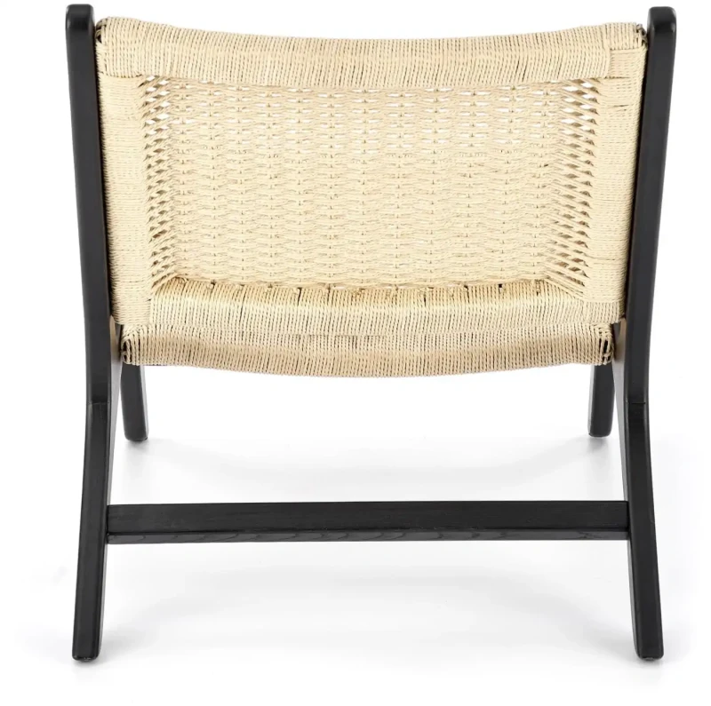 Fotel wypoczynkowy Foden do salonu naturalny/czarny