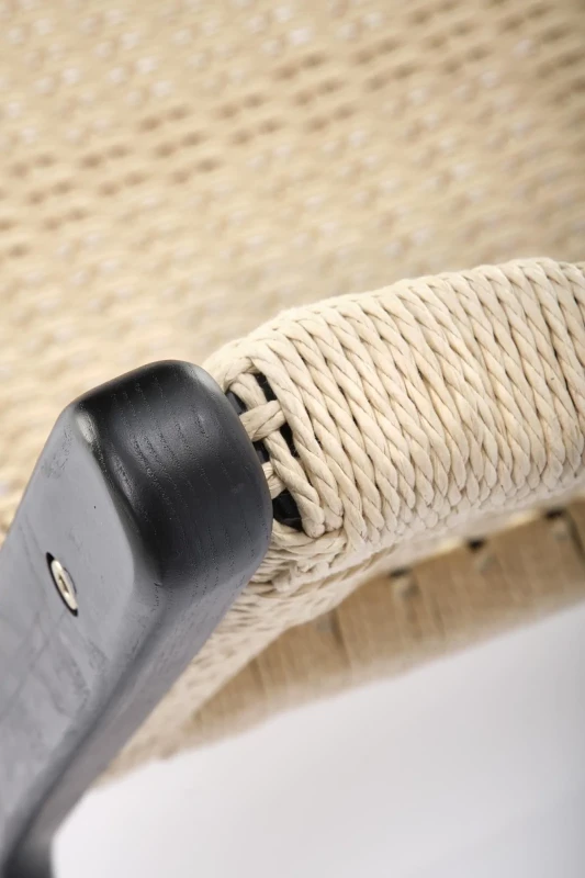 Fotel wypoczynkowy Foden do salonu naturalny/czarny