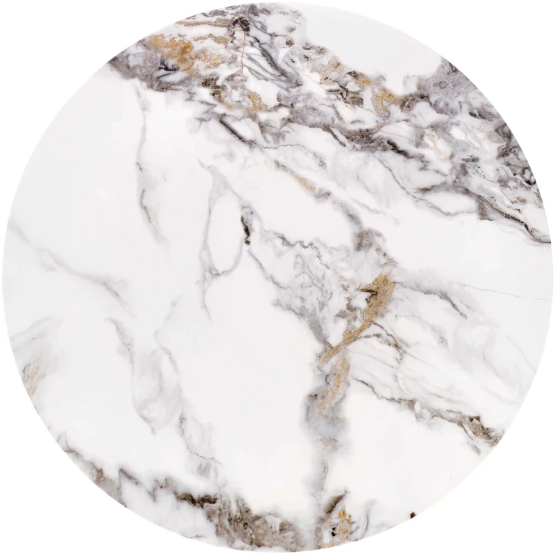 Zestaw 2 stolików Formosa blat biały marmur/czarny