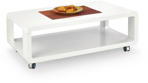Ława stolik kawowy Futura 105 cm na kółkach biały