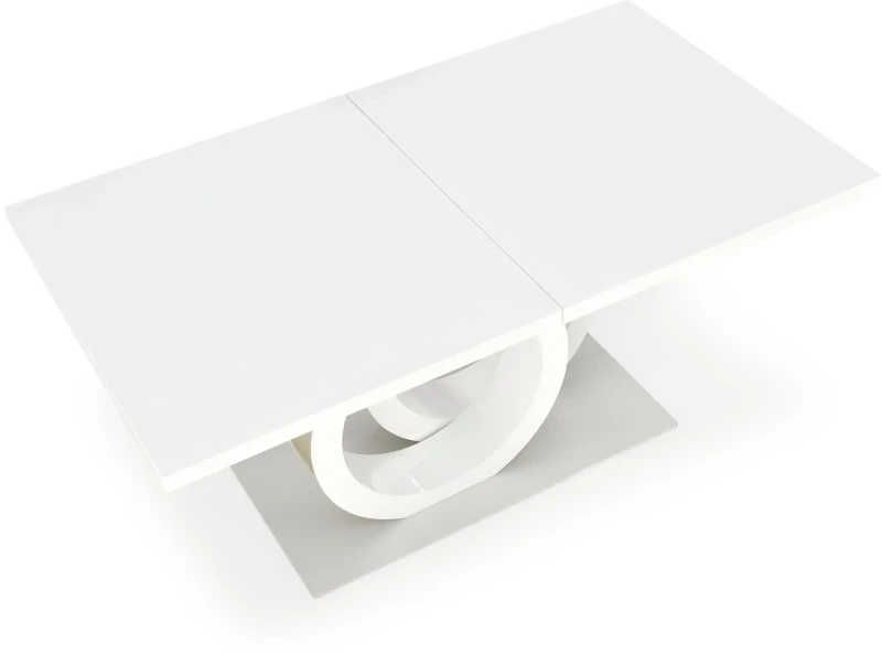 Stół rozkładany Galardo 160-200 cm do jadalni glamour biały / złoty