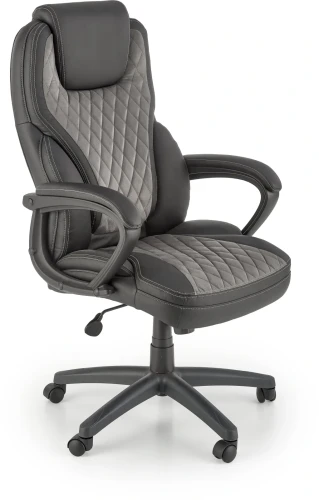 Fotel gabinetowy Gandalf obrotowy do biura czarny/popiel