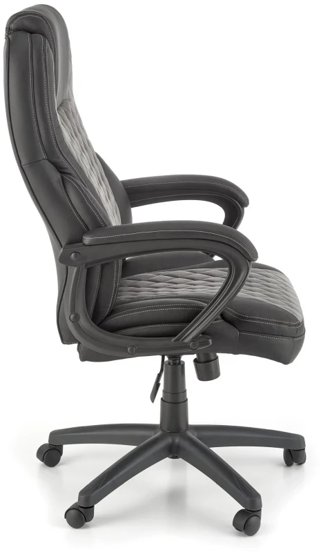 Fotel gabinetowy Gandalf obrotowy do biura czarny/popiel