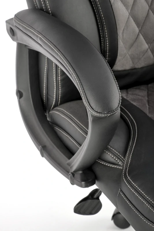 Fotel gabinetowy Gandalf obrotowy do biura czarny/popiel