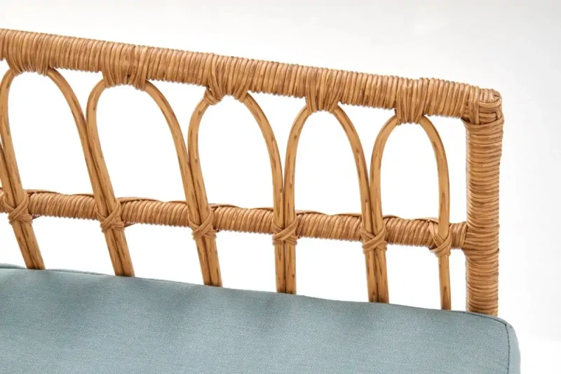 Fotel podwójny Gardena 2S naturalny/czarny/popielaty