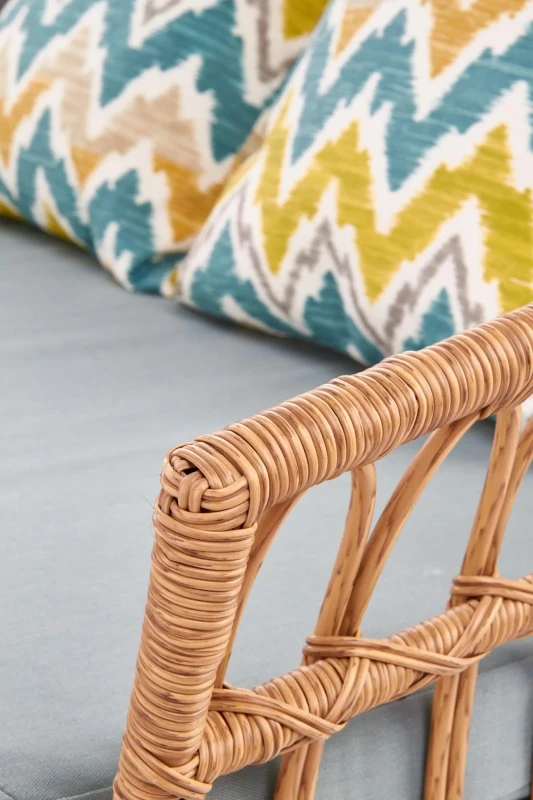 Fotel podwójny Gardena 2S naturalny/czarny/popielaty