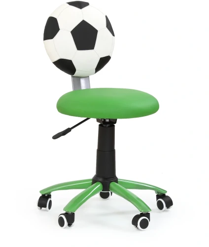 Fotel dziecięcy młodzieżowy Gol obrotowy z ekoskóry zielony