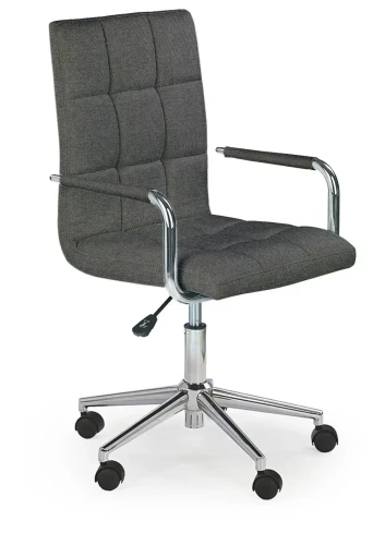 Fotel gabinetowy Gonzo 3 obrotowy do biura ciemny popiel