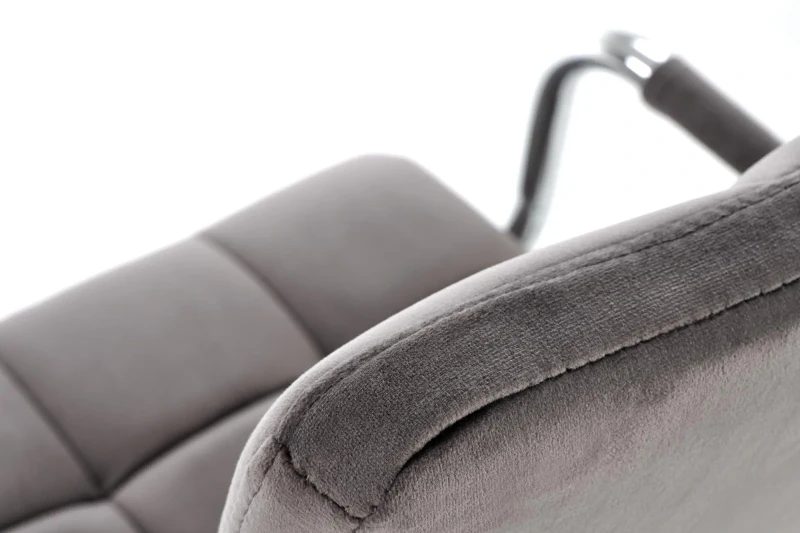 Fotel gabinetowy Gonzo 4 obrotowy do biura popielaty velvet