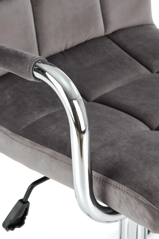 Fotel gabinetowy Gonzo 4 obrotowy do biura popielaty velvet