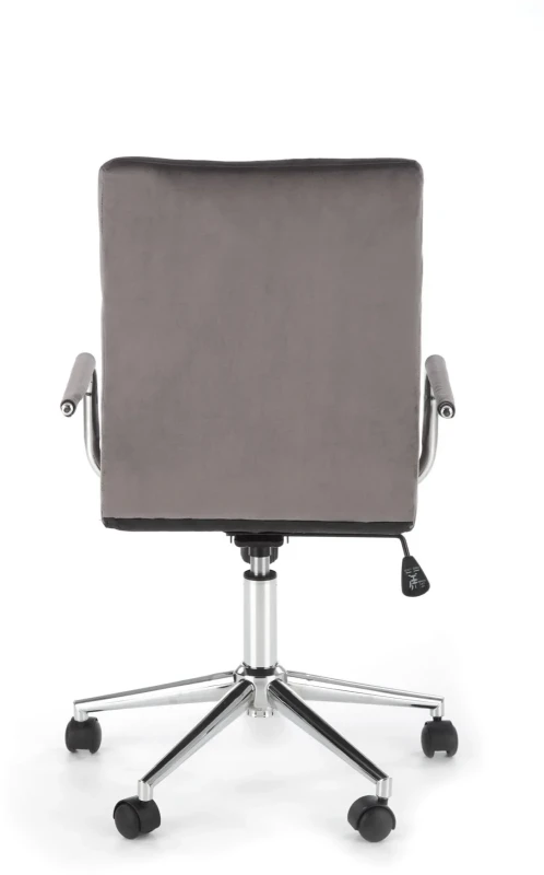 Fotel gabinetowy Gonzo 4 obrotowy do biura popielaty velvet