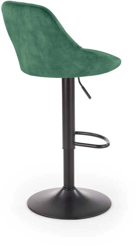 Krzesło barowe H101 z regulacją wysokości ciemny zielony