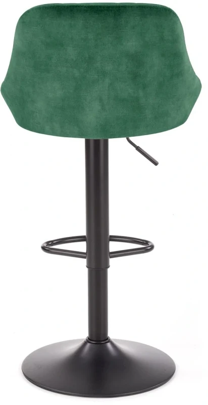 Krzesło barowe H101 z regulacją wysokości ciemny zielony