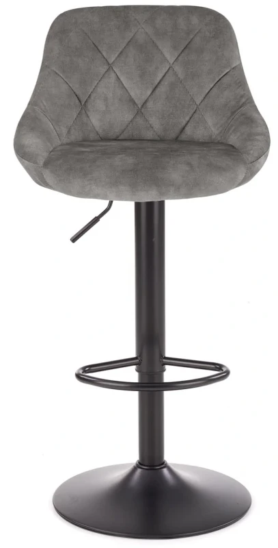 Krzesło barowe H101 z regulacją wysokości popielaty