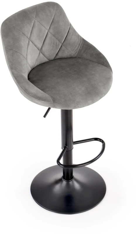 Krzesło barowe H101 z regulacją wysokości popielaty