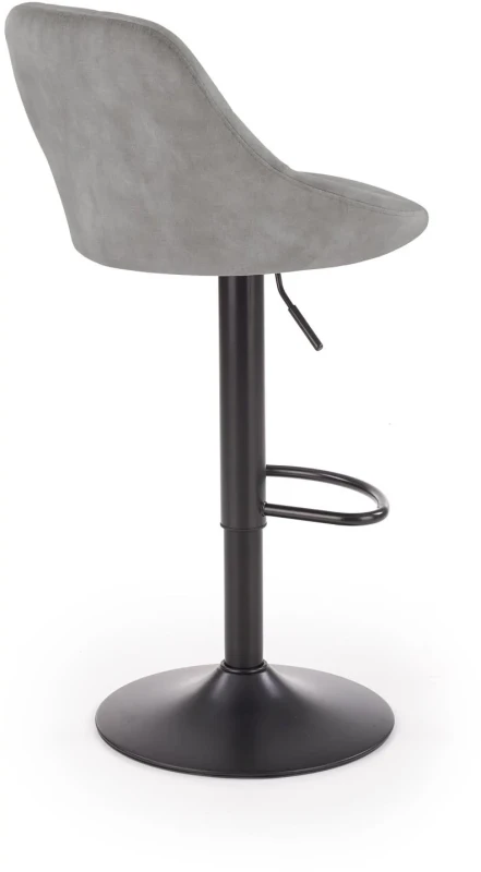 Krzesło barowe H101 z regulacją wysokości popielaty