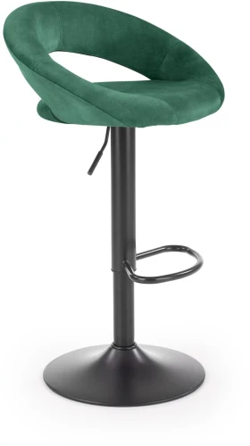 Krzesło barowe H102 z regulacją wysokości ciemny zielony