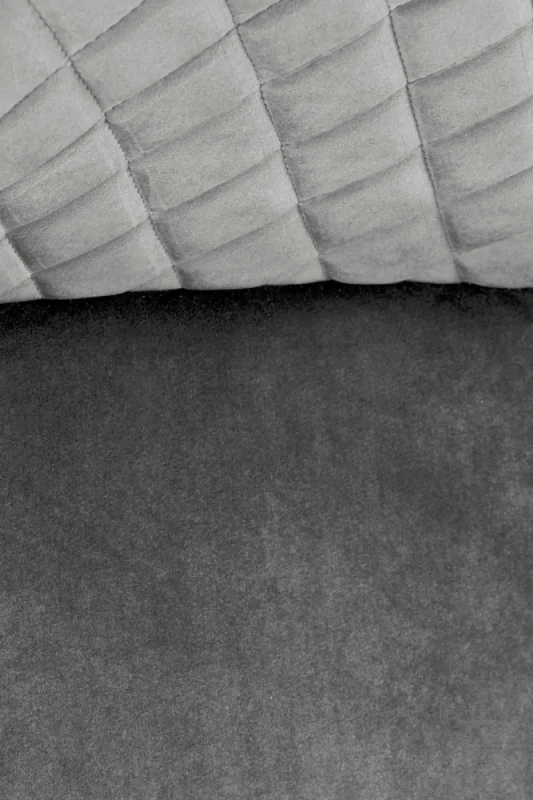 Hoker tapicerowany H103 z oparciem i regulacją wysokości do kuchni popielaty