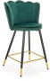 Krzesło barowe H106 ciemny zielony/czarny/złoty