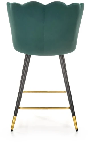 Krzesło barowe H106 ciemny zielony/czarny/złoty