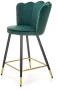 Krzesło barowe H106 ciemny zielony/czarny/złoty