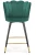 Krzesło barowe H106 ciemny zielony/czarny/złoty