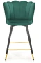 Krzesło barowe H106 ciemny zielony/czarny/złoty