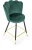 Krzesło barowe H106 ciemny zielony/czarny/złoty